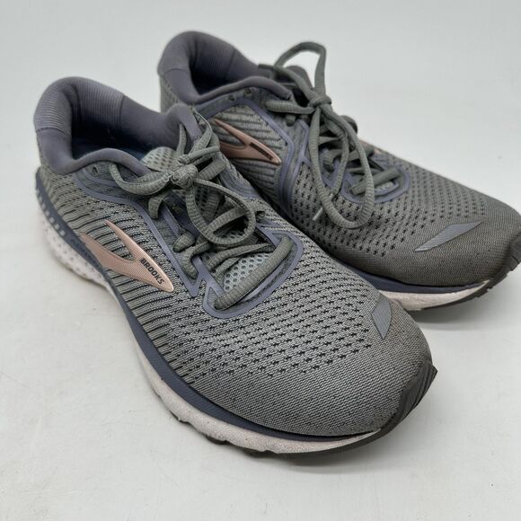 Brooks Adrenaline GTS 20 Shoes Womens Size 9 Gray Pink Running Sneakers - Picture 7 of 15